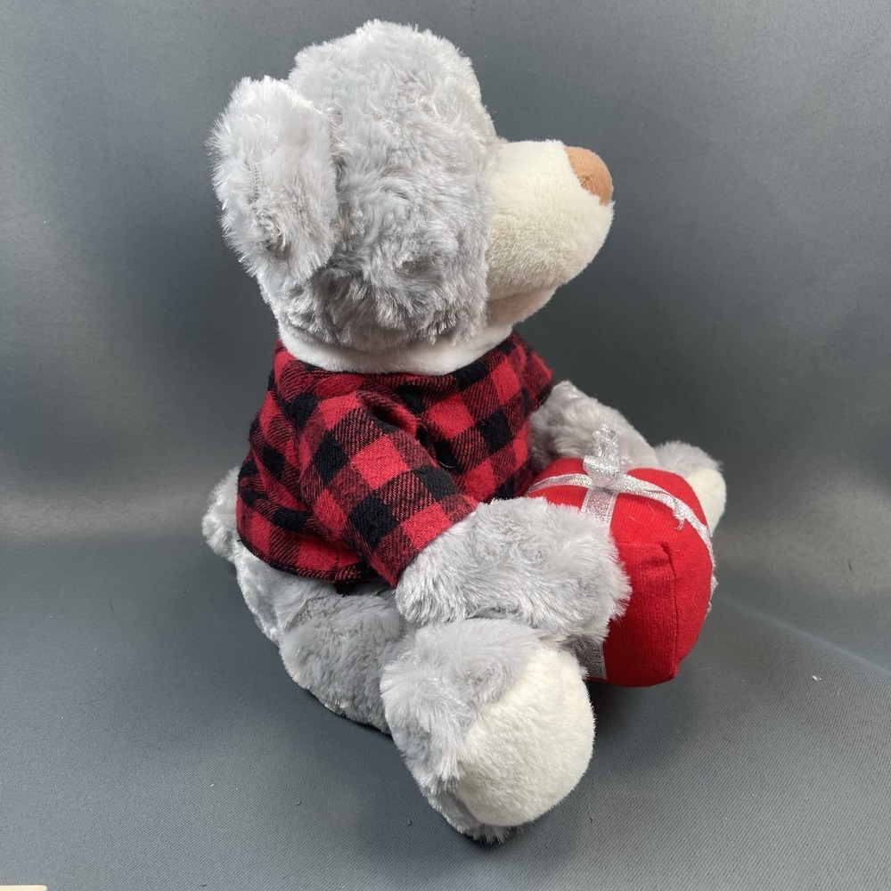 Sound N Light Bear Have Yourself Merry Little Christmas Animated Gray  VIDEO - Picture 10 of 16